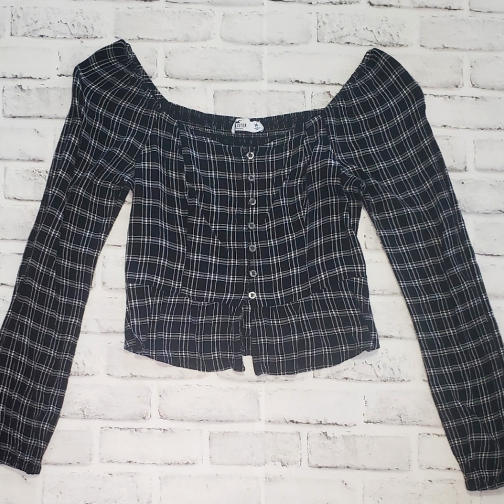 Hollister striped Blouse Size medium